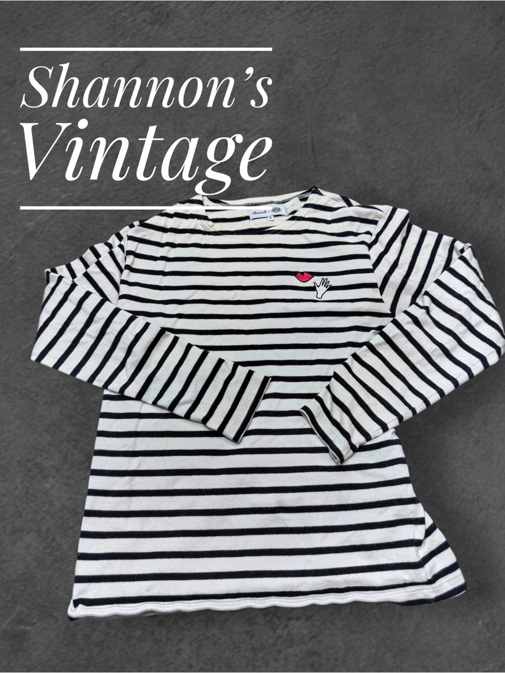 Madewell x Armor-Lux Made in France sz Medium Cotton Striped Sweater A53